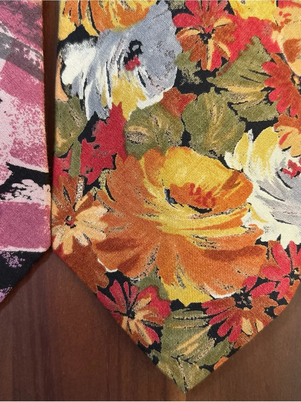 Lot Of 3 Vintage Handmade In USA J. Blades & Co. Abstract Floral Ties EUC
